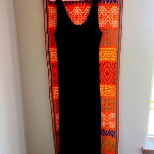 Storq maternity sleeveless black maxi dress, size L